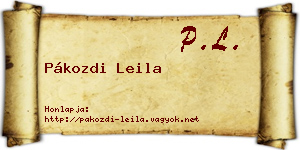Pákozdi Leila névjegykártya